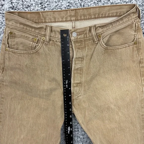 Vintage Levis 501 XX Jeans Mens 34x32 Brown Denim Button Fly Straight Leg Y2K - Picture 9 of 16